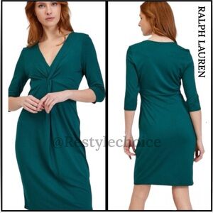 Lauren Ralph Green Jersey Dress